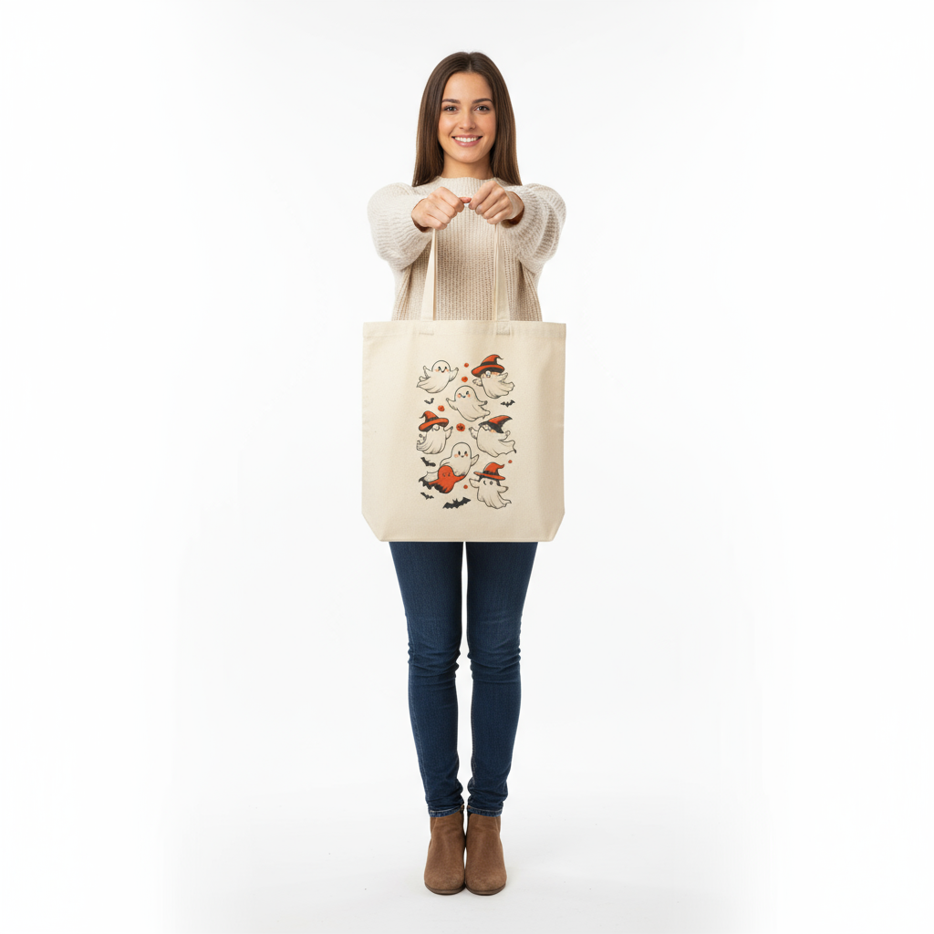 Person displaying bag prominently