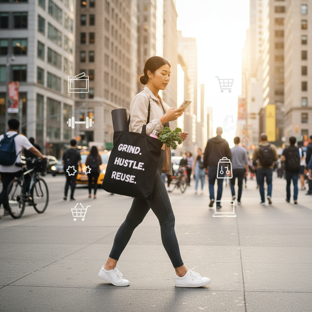 Grind, Hustle, Reuse: The Eco-Friendly Tote Bag for Go-Getters
