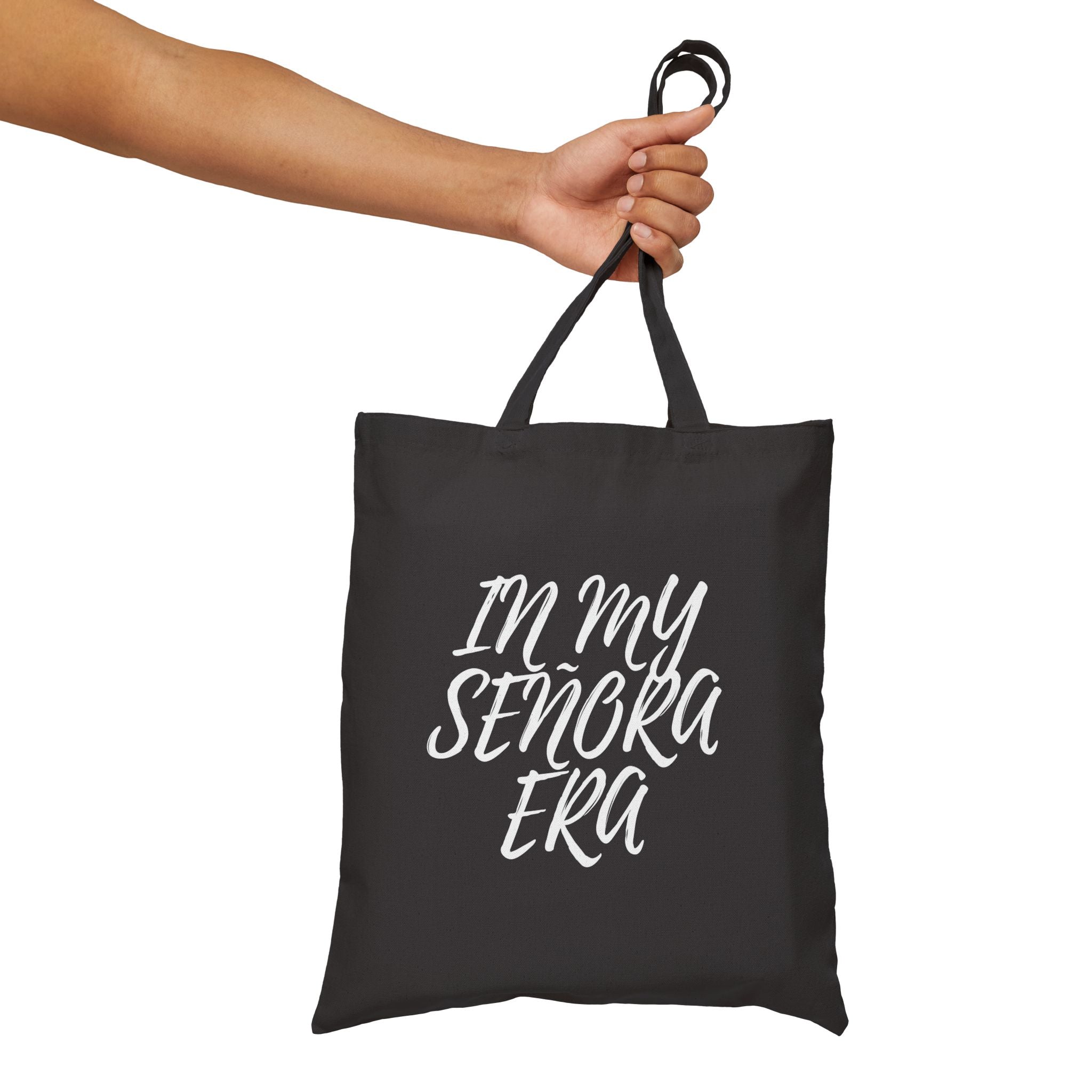In My Señora Era Canvas Tote – Vintage Spanish Script Cotton Bag | Durable Everyday Tote - NanuxVibe