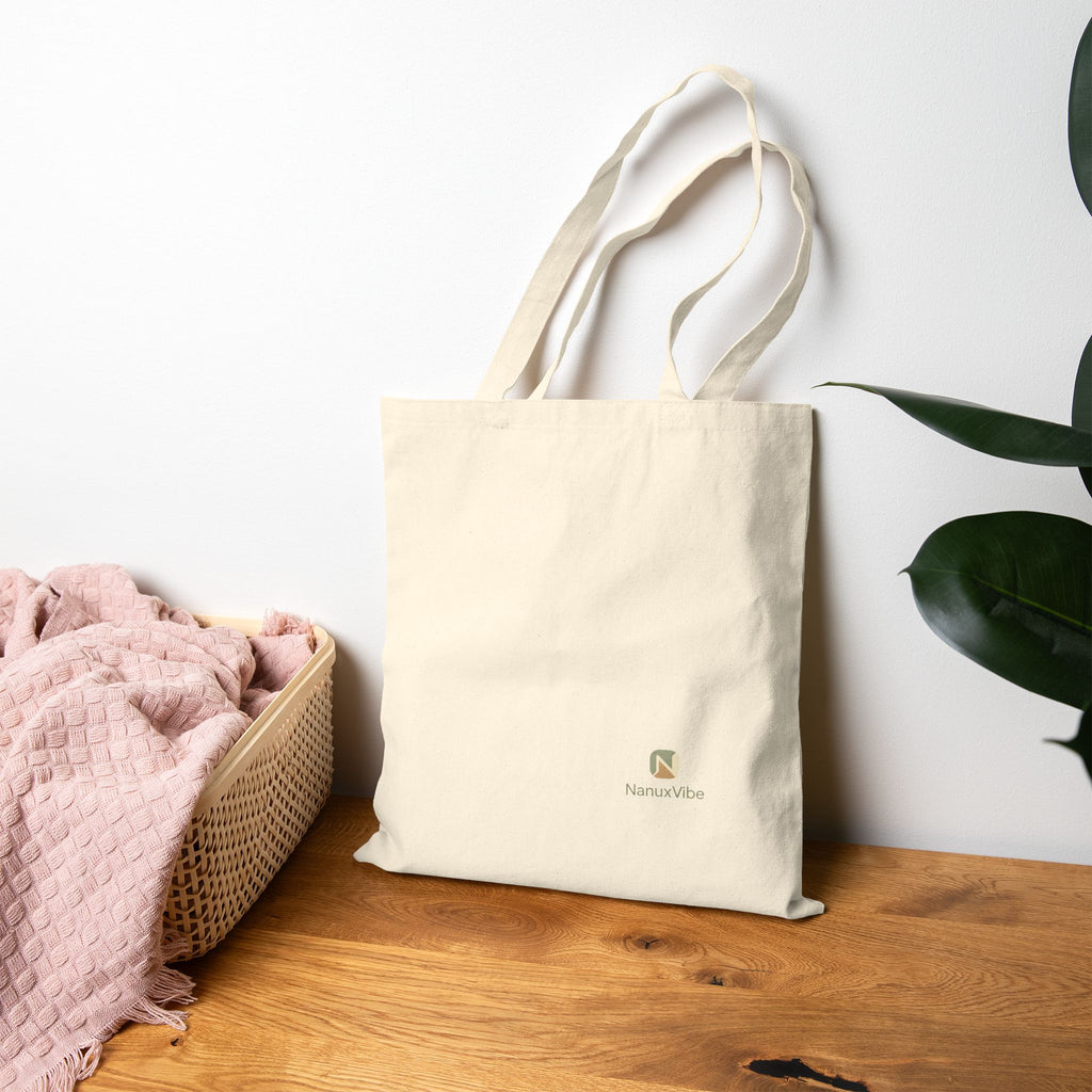 NanuxVibe canvas tote bag for mom – stylish durable Mother's Day gift with hearts
