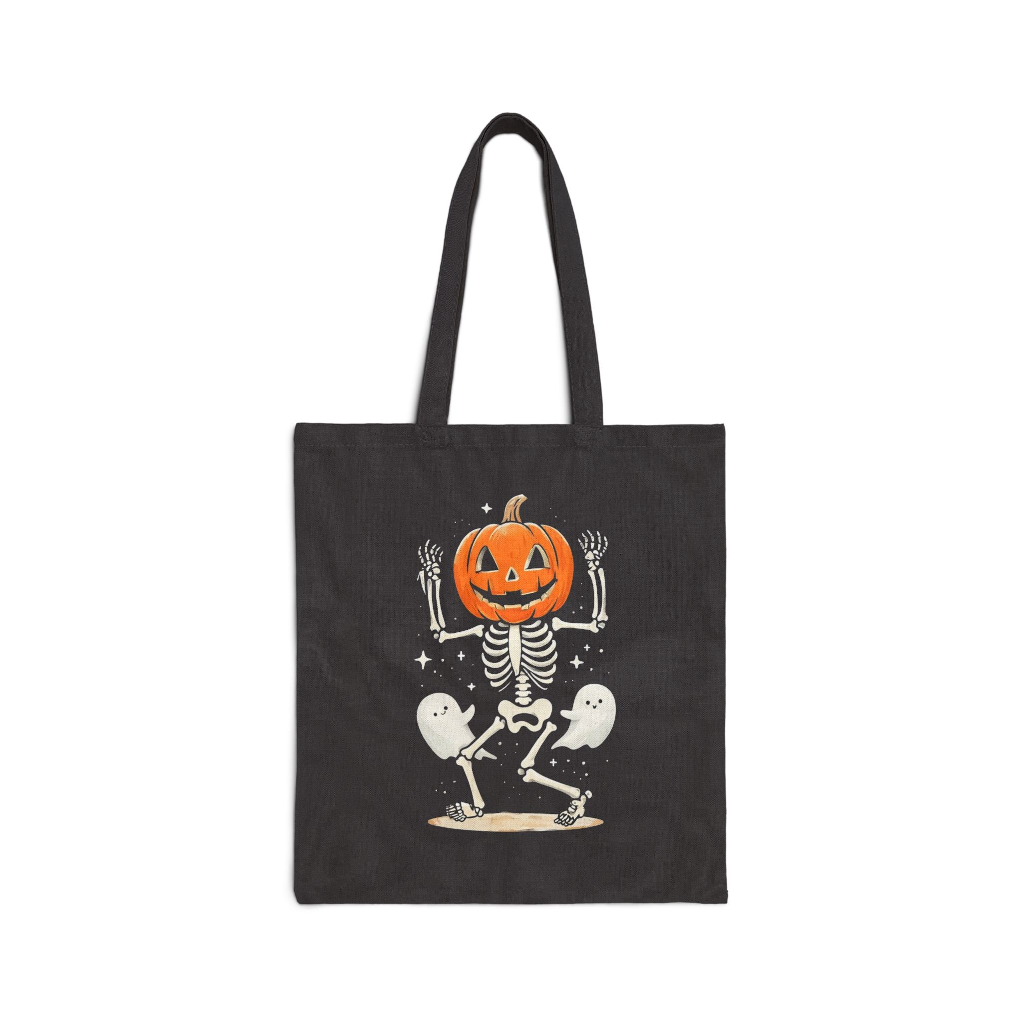  Halloween skeleton tote bag with spooky design