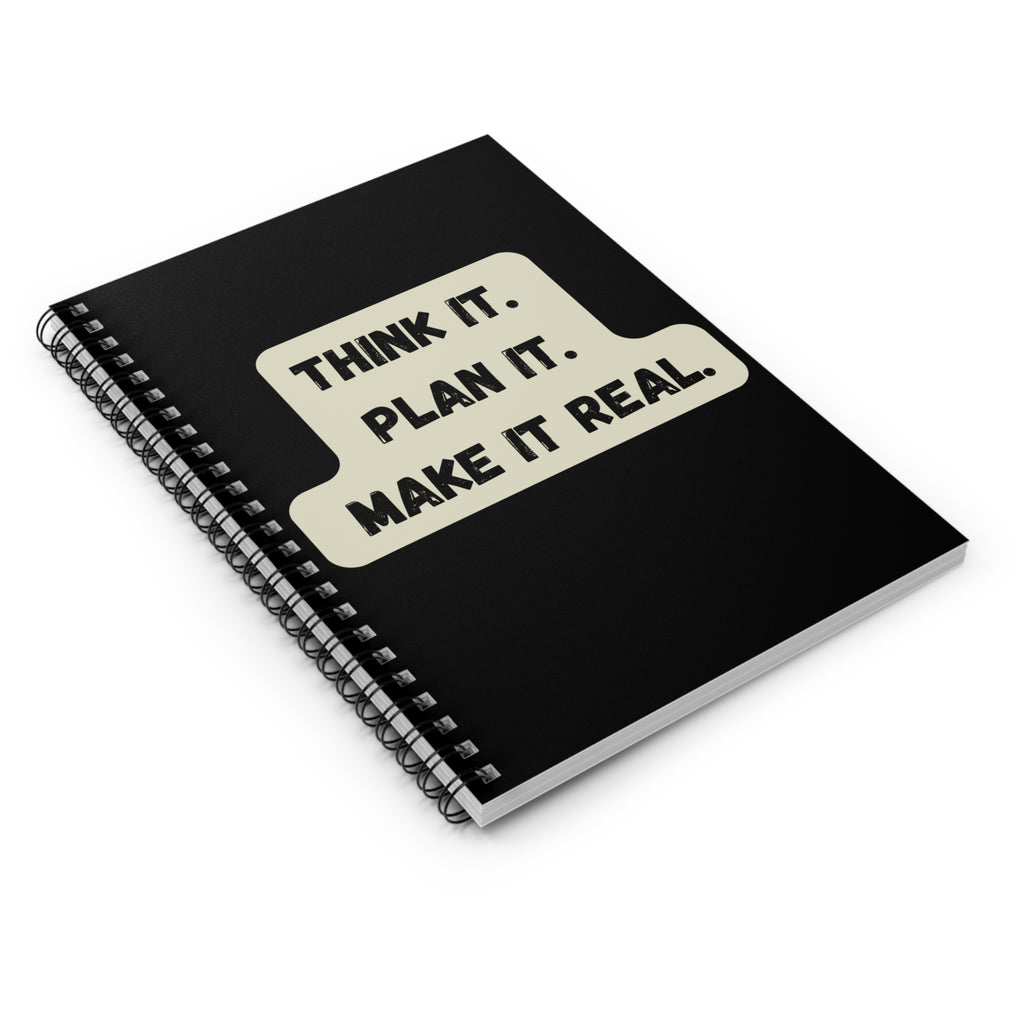Black Notebook with motivational quote