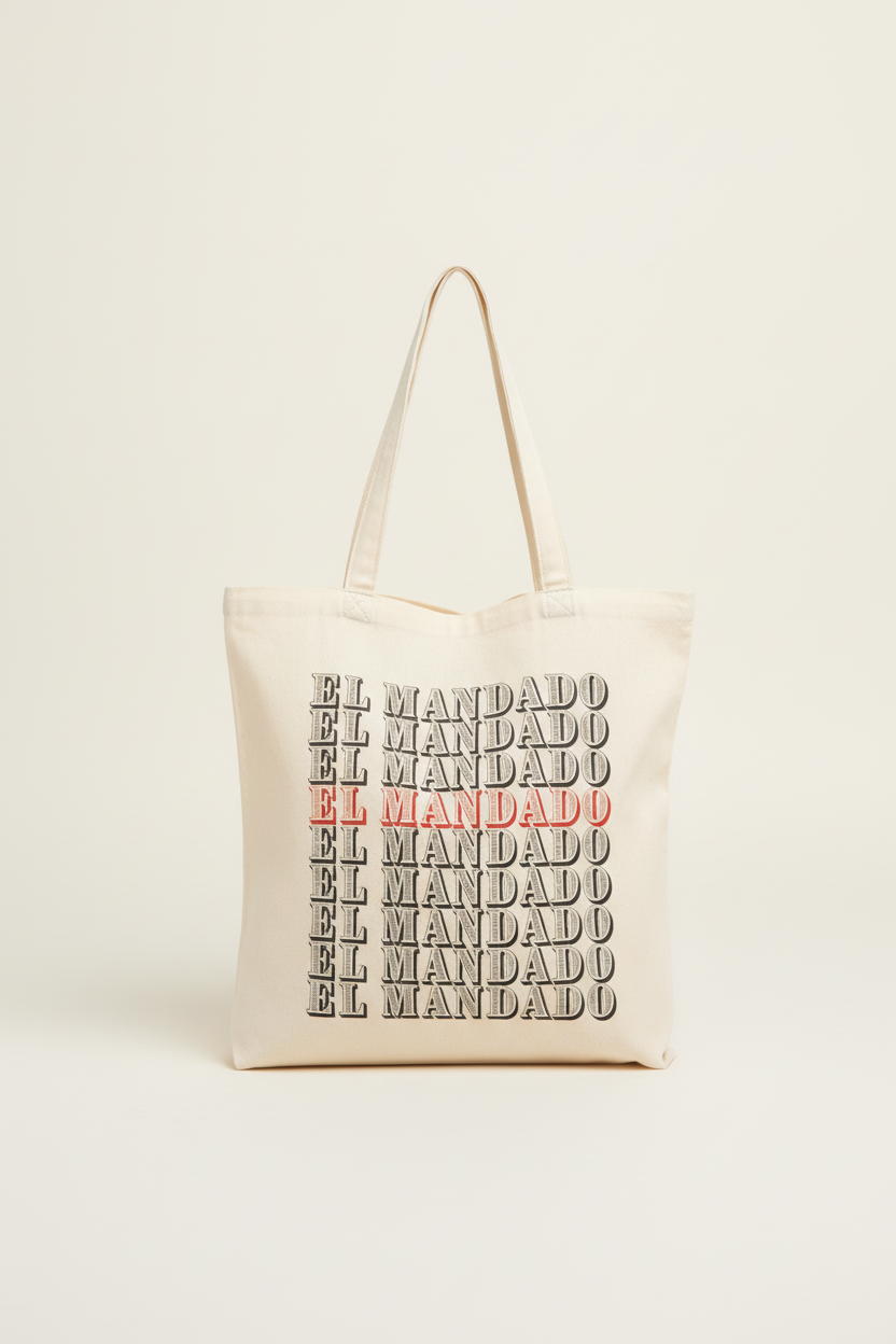 NanuxVibe El Mandado canvas tote bag – aesthetic, durable, reusable