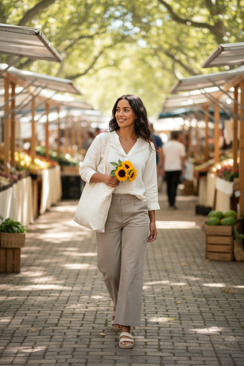 NanuxVibe minimalist canvas tote bag – durable and reusable for women