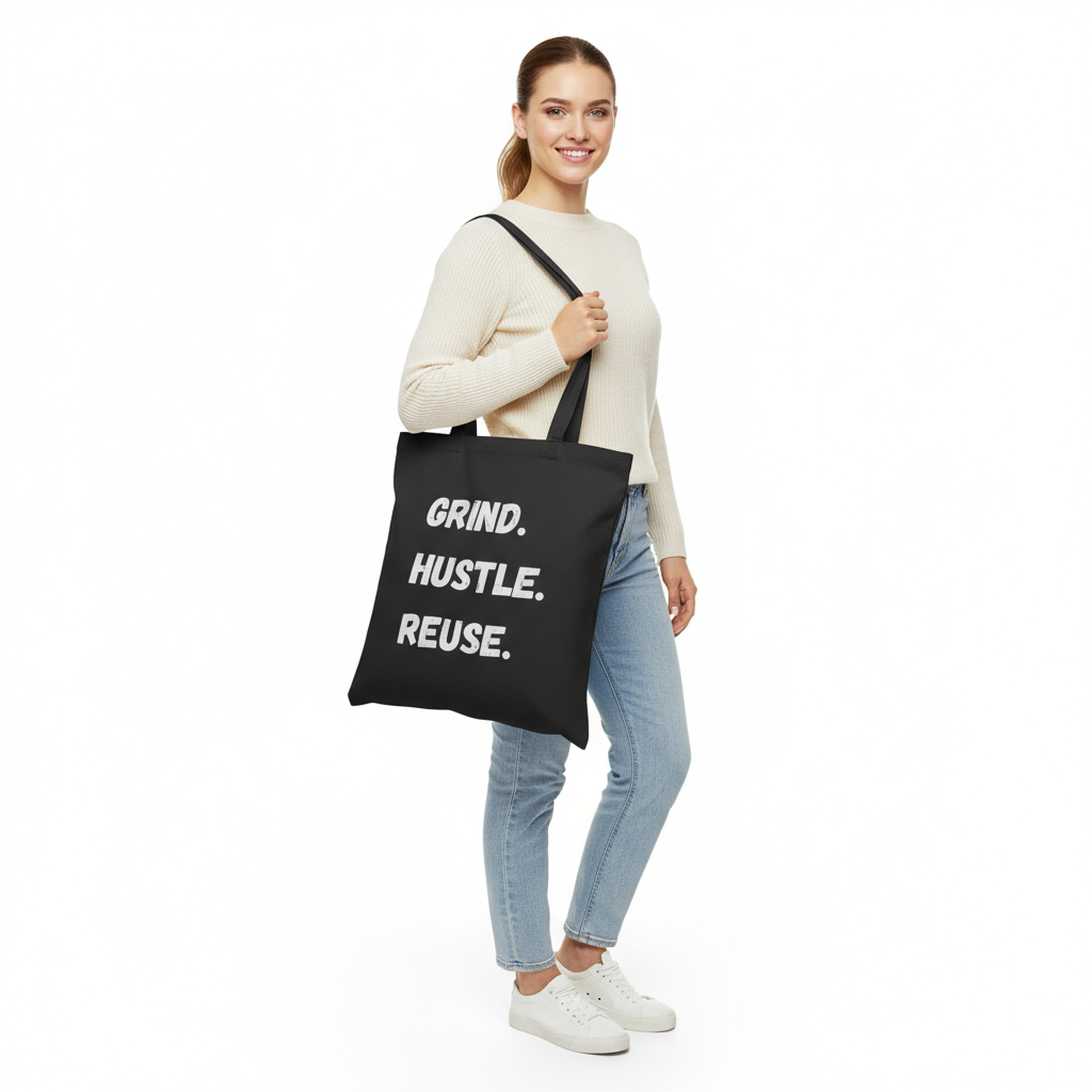 Person displaying bag